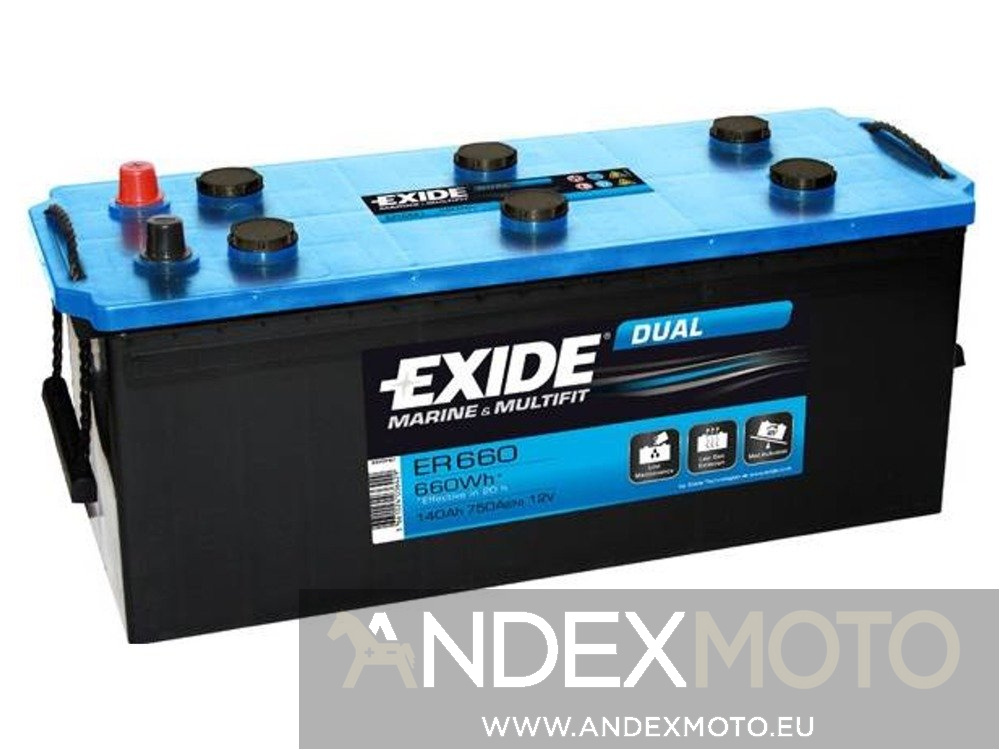 Akumulator 12V 140Ah EXIDE DUAL ER660