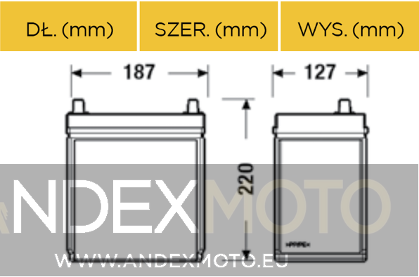 Akumulator 12V 35Ah CENTRA PLUS CB357