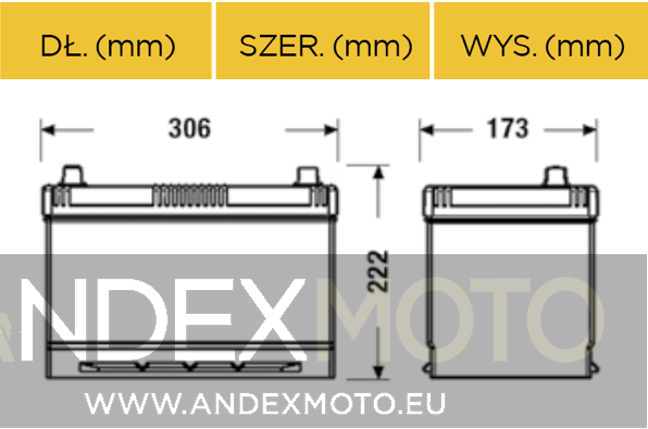 Akumulator AXIS 12V 100Ah S4028 CB954 CA954 G7