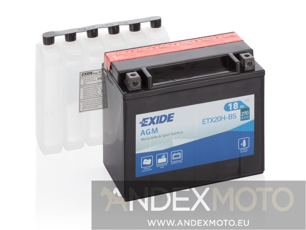 Akumulator EXIDE ETX20H-BS YTX20H-BS CBTX20H- 18Ah