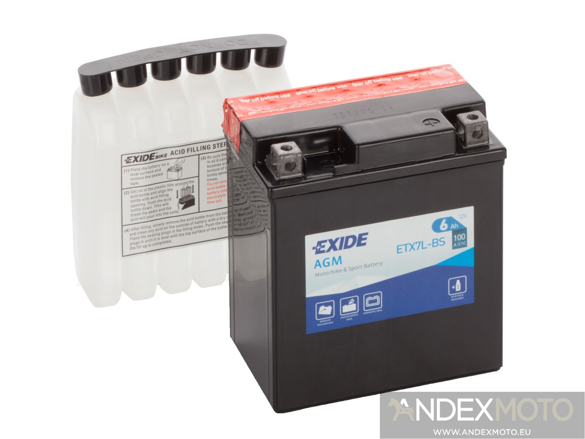 Battery 12V   6Ah YTX7L-BS EXIDE 