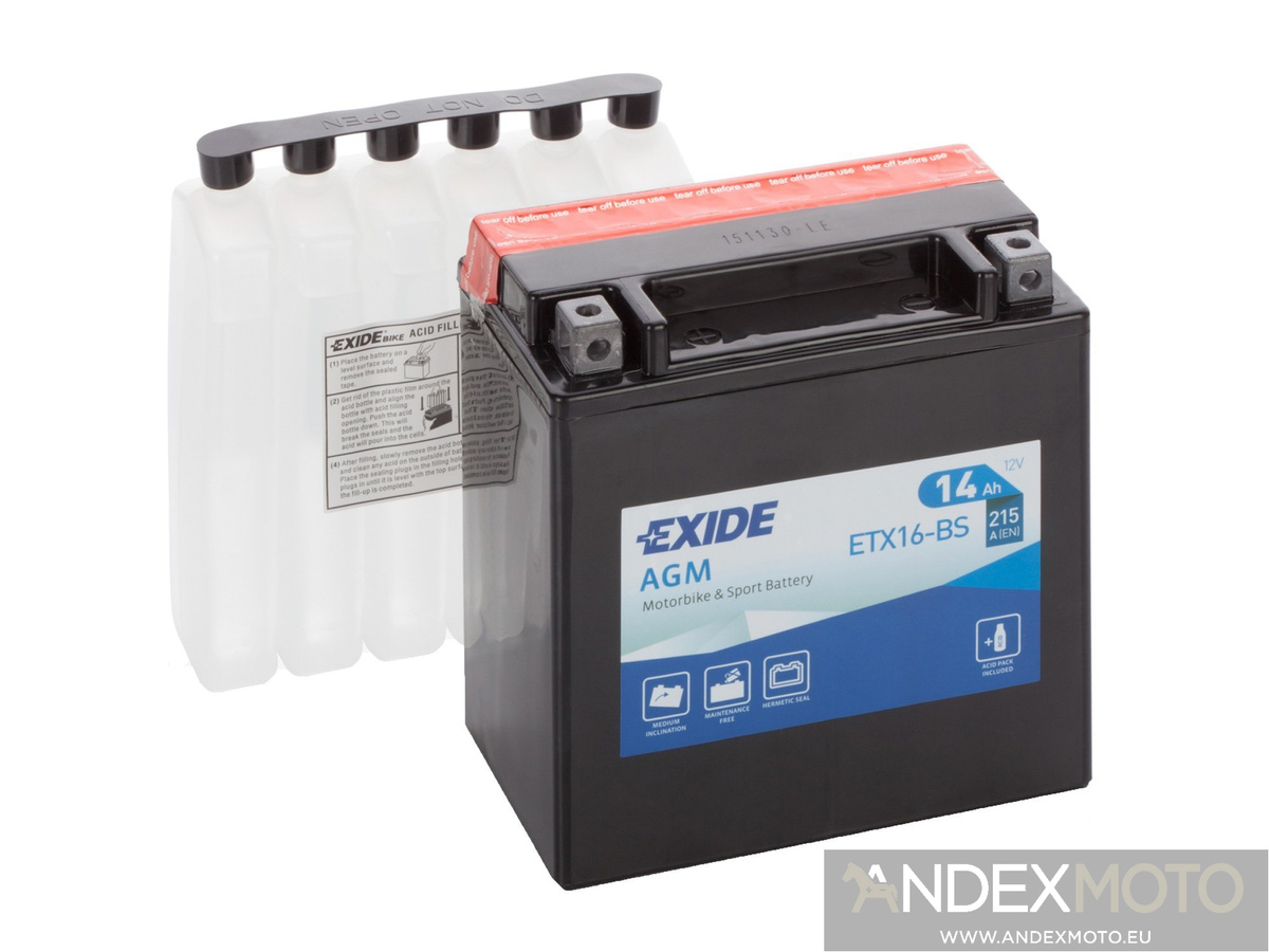 Akumulator EXIDE ETX16-BS YTX16-BS CBTX16-BS 14Ah