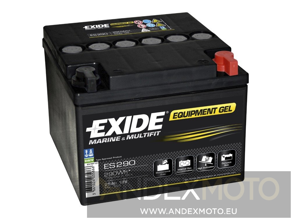 Akumulator 12V 25Ah EXIDE EQUIPMENT GEL ES290